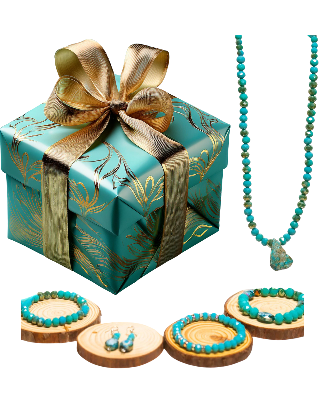 Turquoise and Gold Necklace