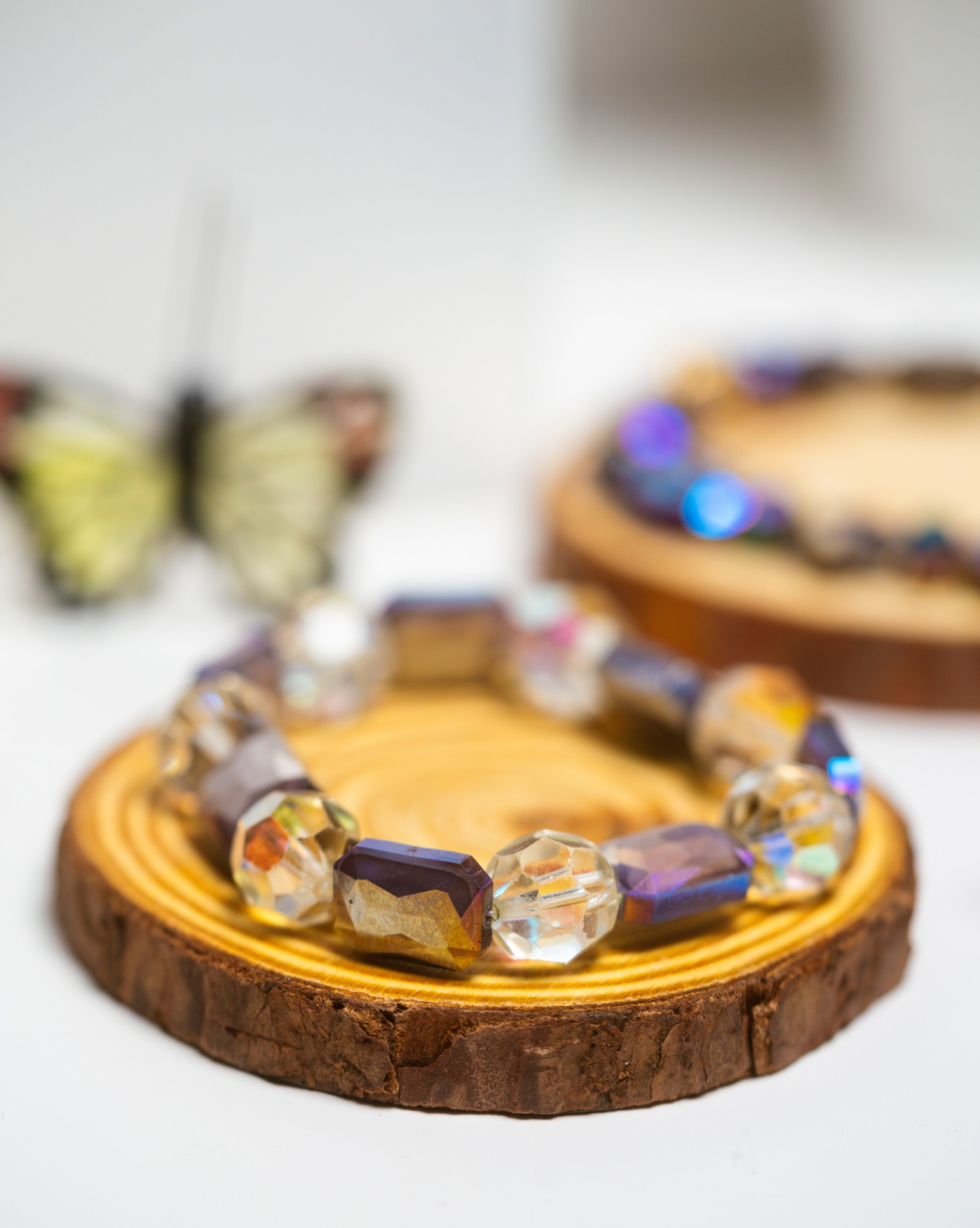 Lavender and Gold Bracelets